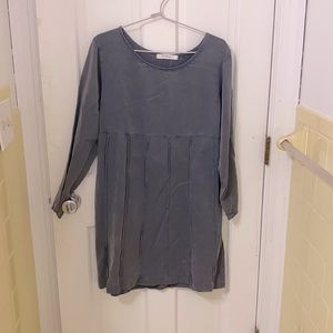 Dusty grey blue dress